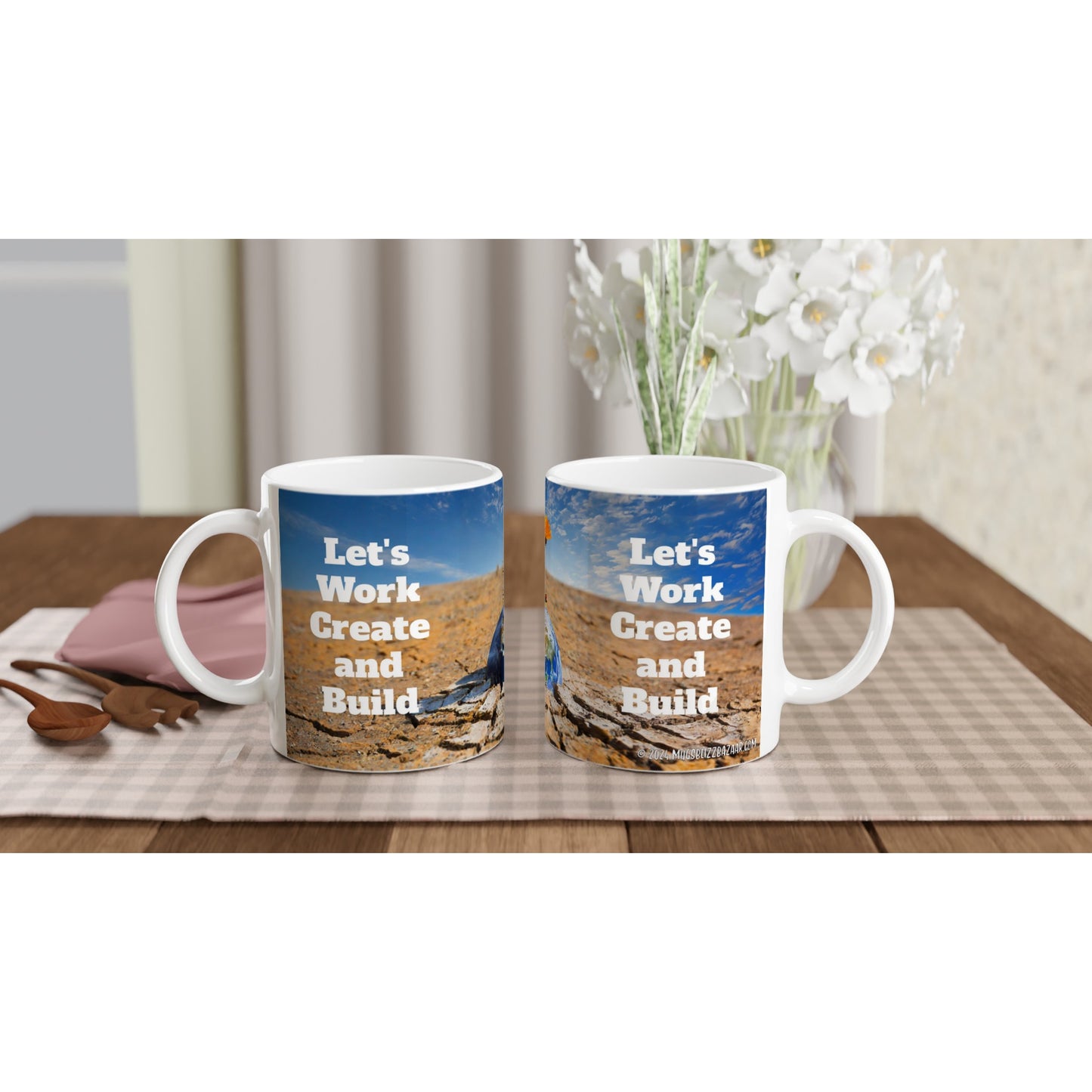 "Let's Work Create and Build" - Standard Size - MugsblizzBazaar.com