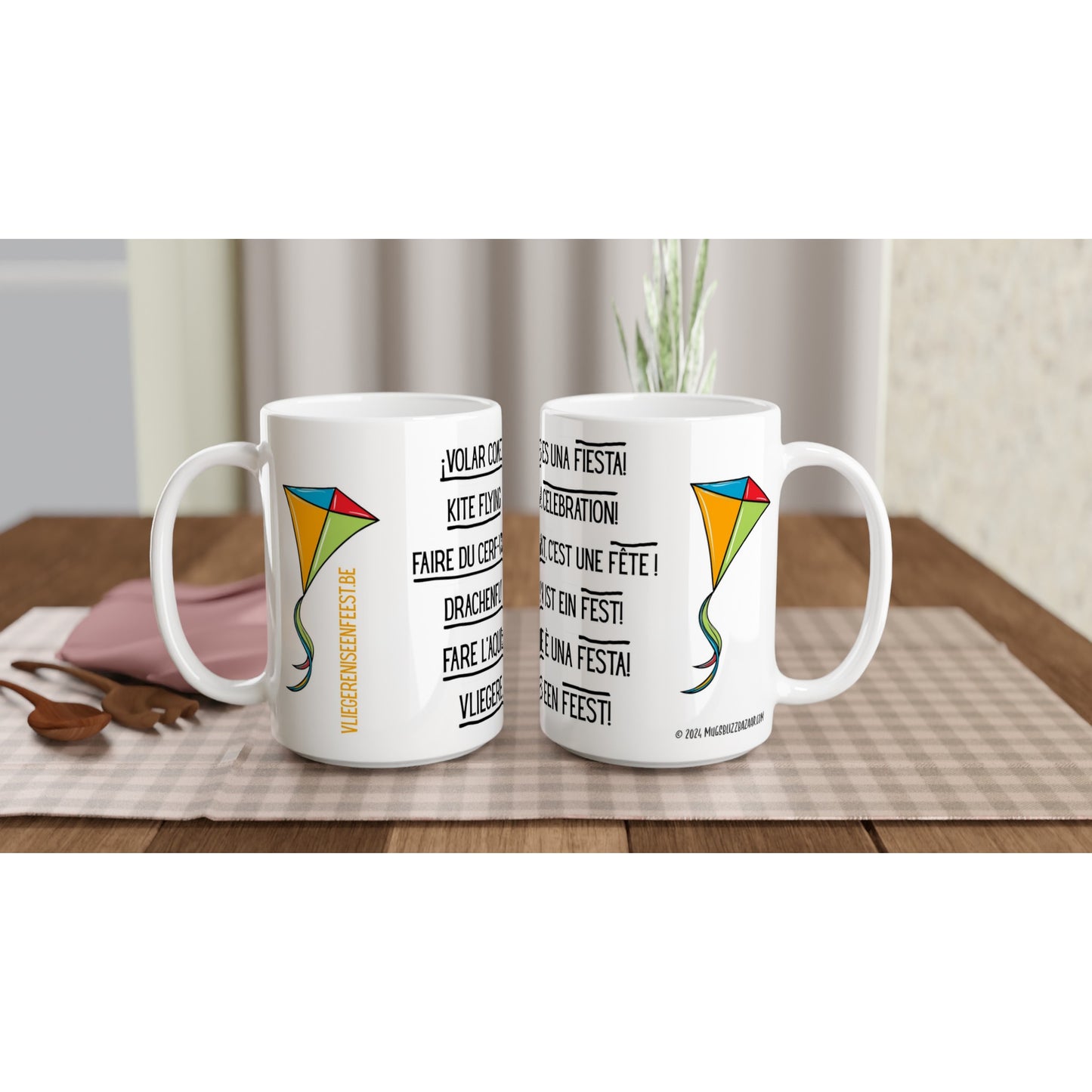 Kiting is a Celebration - 6 Languages - Big Size - MugsblizzBazaar.com